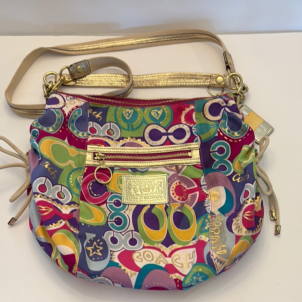 Colorful Vintage Coach “Poppy” Pop Art Graffiti Bag